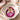 Fuchsia Tigers Eye Gemstone Beaded Wristlet with a Gold-plated Keyring