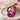 Fuchsia Tigers Eye Gemstone Beaded Wristlet with a Gold-plated Keyring